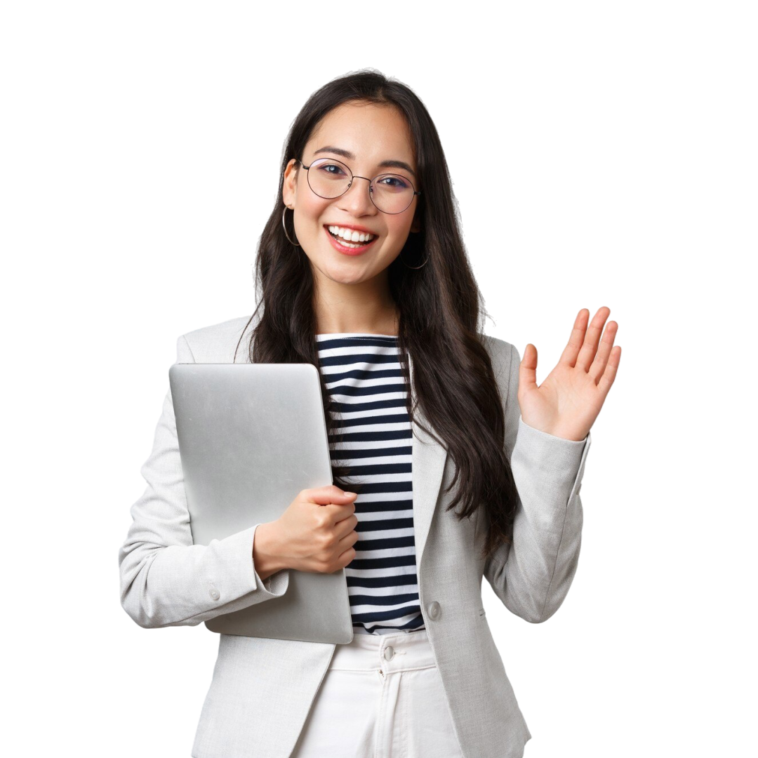 negocios-finanzas-empleo-concepto-mujeres-emprendedoras-exitosas-gerente-oficina-sonriente-amable-saludo-nuevo-companero-trabajo-empresaria-da-bienvenida-clientes-saludo-mano-sostenga-portatil